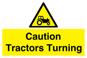 Caution Tractors Turning